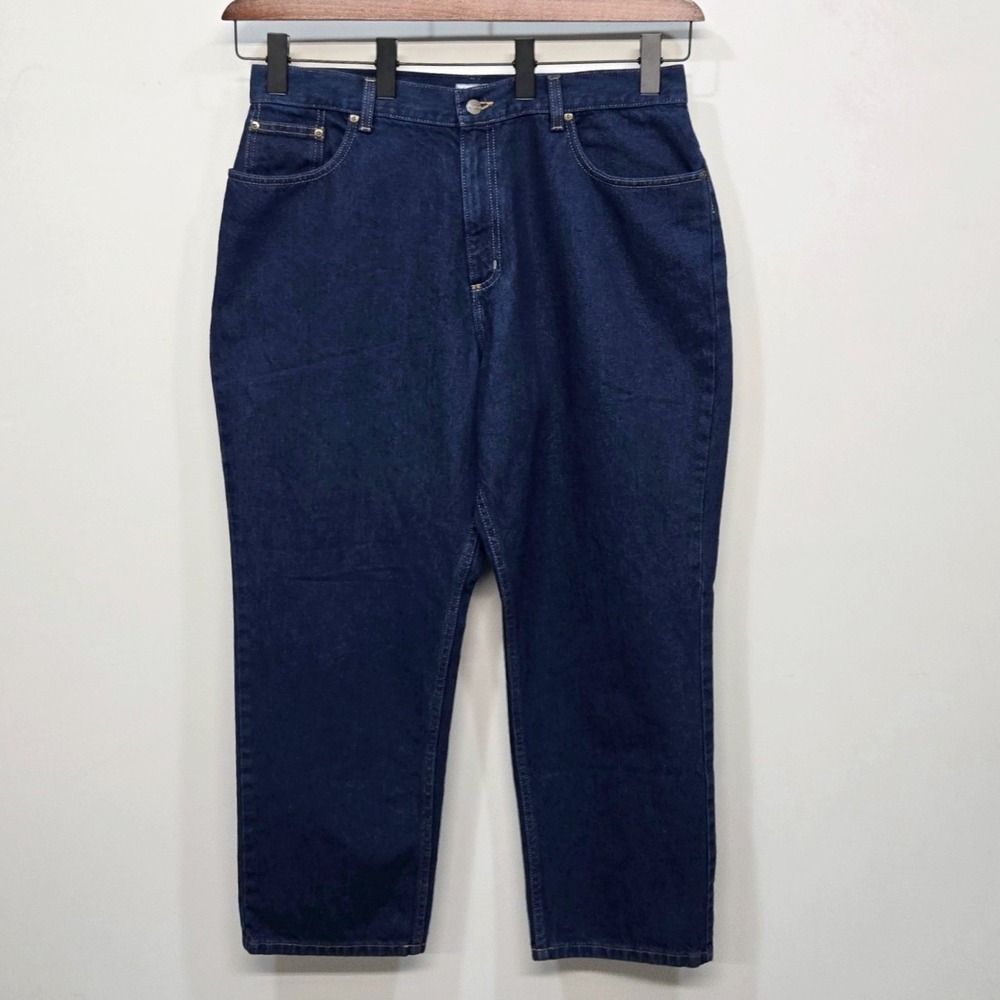 Vintage Y2K LL Bean Jeans Plus Size 18 Petite Dark Wash Original Fit Relaxed 90s